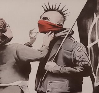Poster Tela - 'Mama Punk' 30x40 cm.