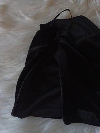 Top Zara Negro Terciopelo