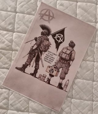 Poster su Tela - 'Manifestazione Anarchica'