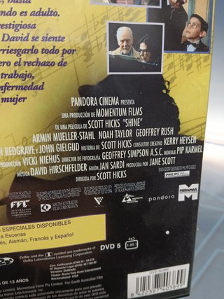 dvd, SHINE. El resplandor de un genio. buen estado