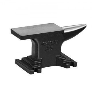 Yunque de Un Solo Cuerno, Yunque de Acero Fundido de 4 kg, Yunque Redondo de Alta Dureza para Herreros, Diseño Compacto y Base Estable, Herramientas y Equipos de Forja, Herramienta de Metalistería...