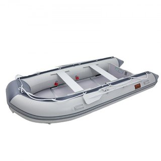 Bote Inflable, Bote Deportivo Transom para 6 Personas, con Suelo de Madera Marina y Banco de Aluminio Ajustable, Bote Inflable para Pesca de 1500 lbs, Remos de Aluminio, Bomba de Aire y Bolsa de T...