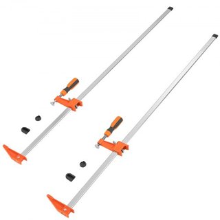 Abrazaderas de Barra para Carpintería, Paquete de 2 Abrazaderas/Esparcidoras de 914.4 mm, Abrazadera F de Cambio Rápido con Límite de Carga de 600 lbs, Profundidad de Boca de 63.5 mm, Hierro Fundi...