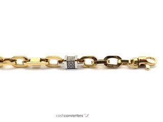 pulsera oro 18k con piedra con circonita