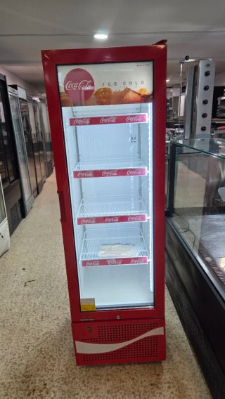 Nevera vertical Coca-Cola cristal