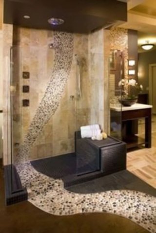 Reforma de baño: piedra y pizarra