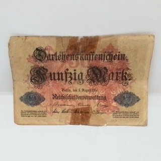 Billete antiguo 50 Darlehenskassenschein
