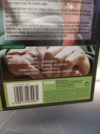 DVD COMANDANTE. OLIVER STONE