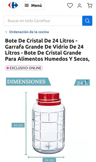 Lote 10 botes cristal herméticos uno de 24 litros