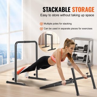 Barras de Dips, Capacidad de 440 lbs, Estación de Soporte de Dips de Alta Resistencia con Altura Ajustable, Estación de Dips para Entrenamiento de Fitness, Soporte para Flexiones Parallette, Barra...
