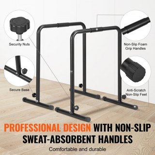 Barras de Dips, Capacidad de 440 lbs, Estación de Soporte de Dips de Alta Resistencia con Altura Ajustable, Estación de Dips para Entrenamiento de Fitness, Soporte para Flexiones Parallette, Barra...