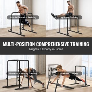 Barras de Dips, Capacidad de 440 lbs, Estación de Soporte de Dips de Alta Resistencia con Altura Ajustable, Estación de Dips para Entrenamiento de Fitness, Soporte para Flexiones Parallette, Barra...