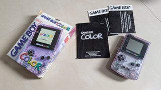 Nintendo Game Boy Color Morado Atómico Completa