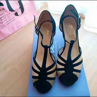 Zapatos Merlet Talla 39 Negro/Beige