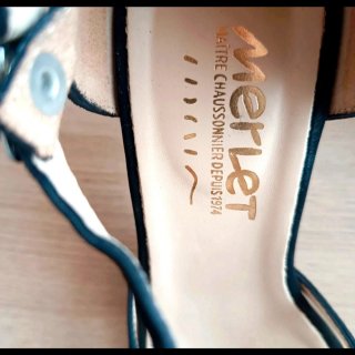 Zapatos Merlet Talla 39 Negro/Beige