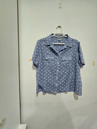 Camisa B&B Talla M Lunares Azul