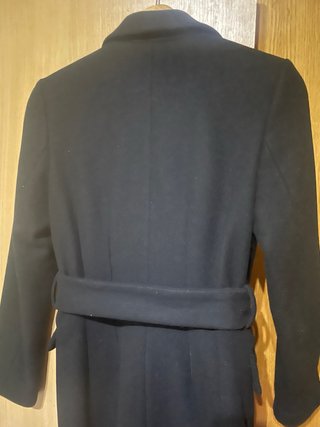 Abrigo de paño Mango negro