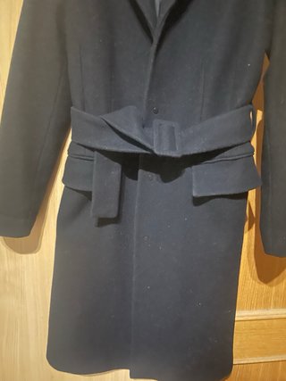 Abrigo de paño Mango negro