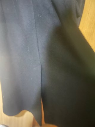 Abrigo de paño Mango negro