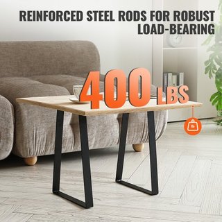 Gambe da Tavolo in Acciaio Trapezoidale da 406,4 mm, Set di 2 Gambe di Ricambio per Tavoli da Caffè DIY, Scrivanie Moderne, Panchine, Comodini, Divani, Carico Massimo 181,4 kg, Gambe di...
