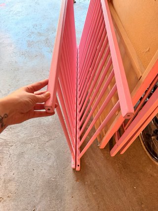 Cuna IKEA madera rosa