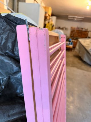 Cuna IKEA madera rosa
