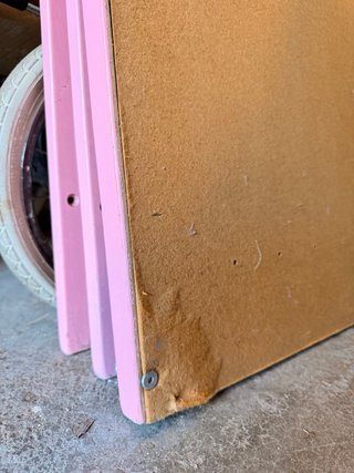 Cuna IKEA madera rosa