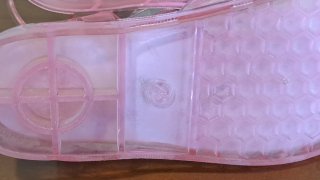 Sandálias de borracha rosa para menina n°29