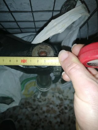 Horquilla con medidas 33cm total