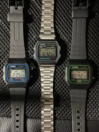 Pack 3x Casio F-91W A168