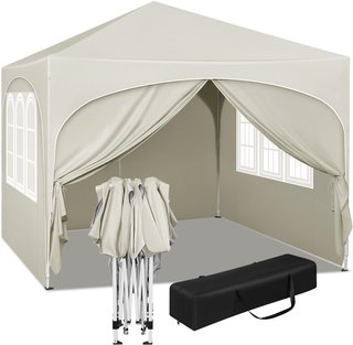 CARPAS PLEGABLES 3X3 CON LATERALES BEIGE NUEVAS