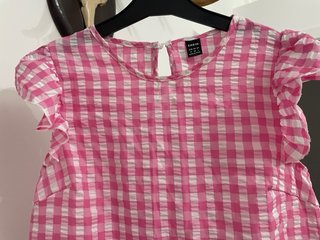 Vestido cuadros vichy rosa verano