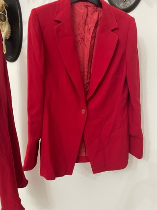 Conjunto Vestido Rojo y Blazer