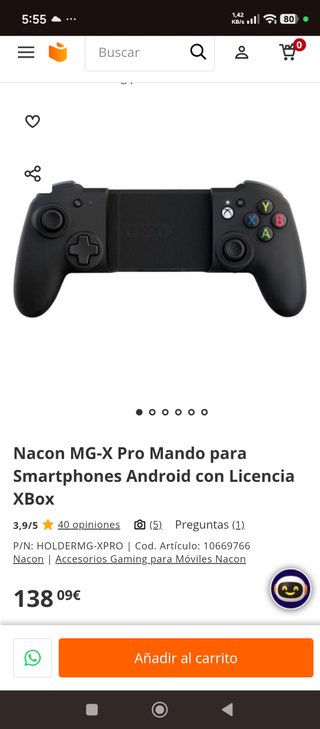 Nacon MG-X Pro Mando Android con licencia Xbox