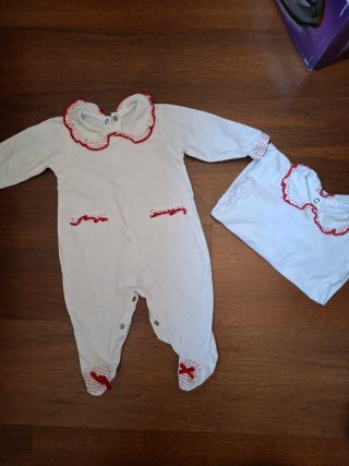 Lote 2 vestidos/chaquetas mellizas/gemelas 6 meses