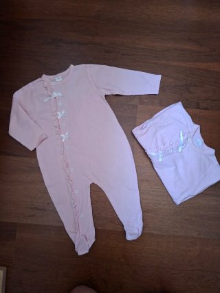 Lote 2 vestidos/chaquetas mellizas/gemelas 6 meses