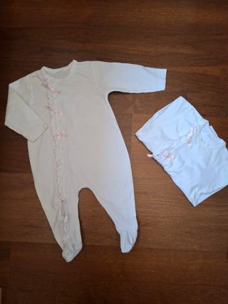Lote 2 vestidos/chaquetas mellizas/gemelas 6 meses