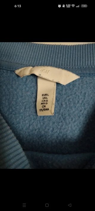 Sudadera azul corta