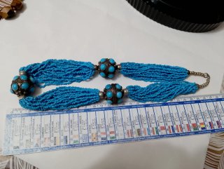 Collana multifilo turchese con perle