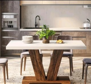 Tavolo da pranzo bianco 120 cm