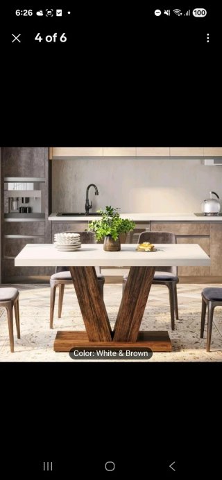 Tavolo da pranzo bianco 120 cm