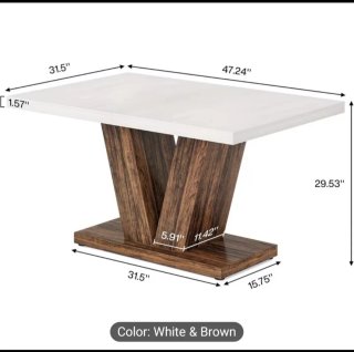Tavolo da pranzo bianco 120 cm