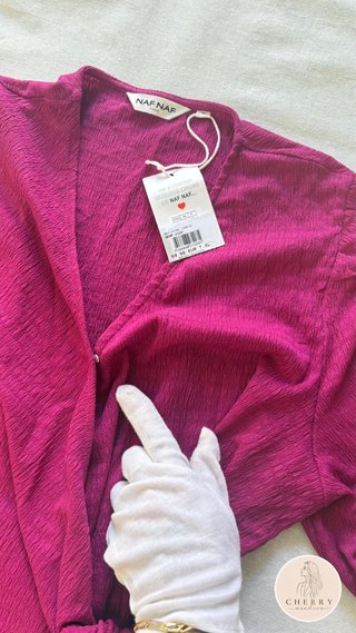 Vestido Naf Naf rosa talla S