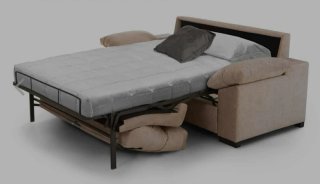 Sofá cama moderno tela beige