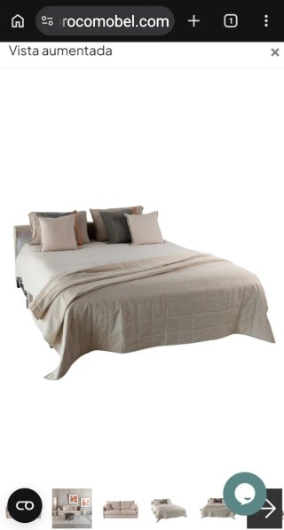 Sofá cama moderno tela beige