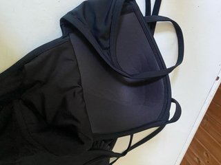 Costume intero Calzedonia nero con rete