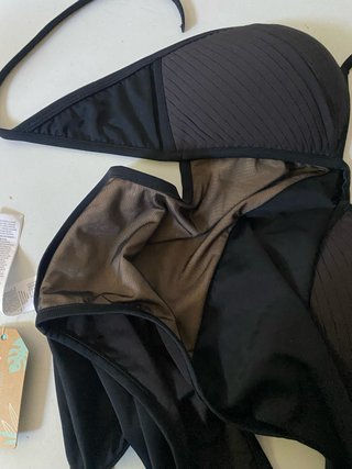 Costume intero Calzedonia nero con rete