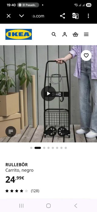 Carrito Rullebör IKEA negro