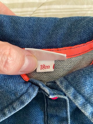 Abito Brums bambina in denim e tulle blu/rosa 18ms