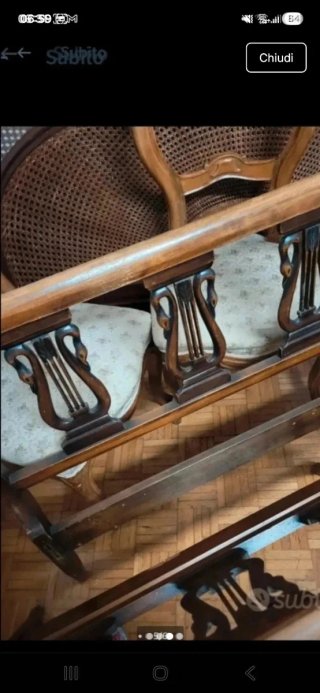 Testiera e pediera noce letto singolo vintage